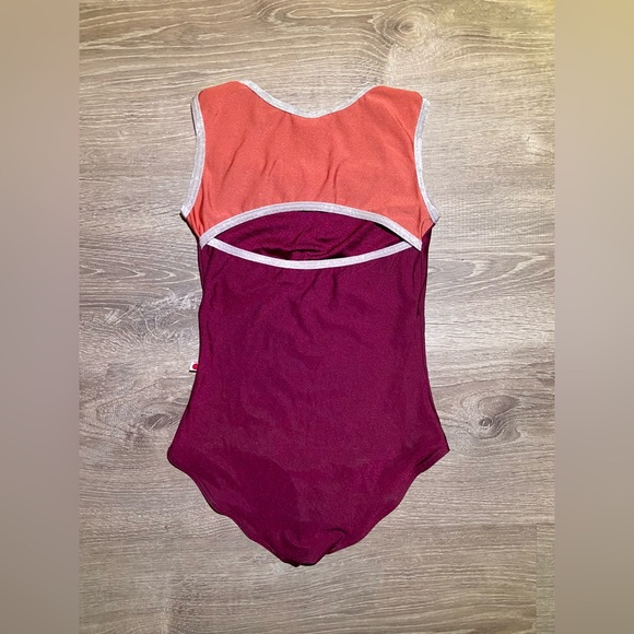 SOLD!!! Yumiko Leotard - Terra, Berry, and Silver Velvet Becky, Size M - Picture 2 of 4